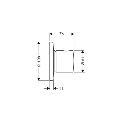 Zawór AXOR UNO TRIO/QUATTRO DN20, el.zew., chrom 38933000