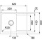 Zlewozmywak FRANKE ORION OID 611-62 62x50cm, z syfonem, tectonite, onyx 114.0286.441