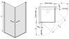 Kabina prysznicowa kwadratowa SANPLAST PRESTIGE III KN2/PRIII 90cm, szkło W0, biały 600073043001401