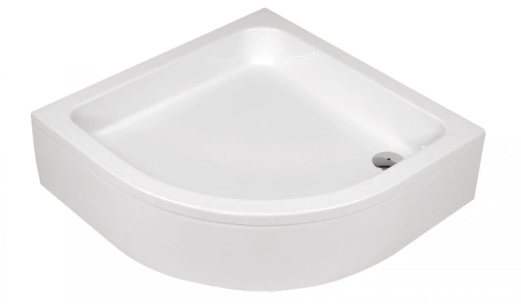 Brodzik półokrągły DEANTE STANDARD PLUSII 80x80x12 fi 52 z nóżkami KTU 032B