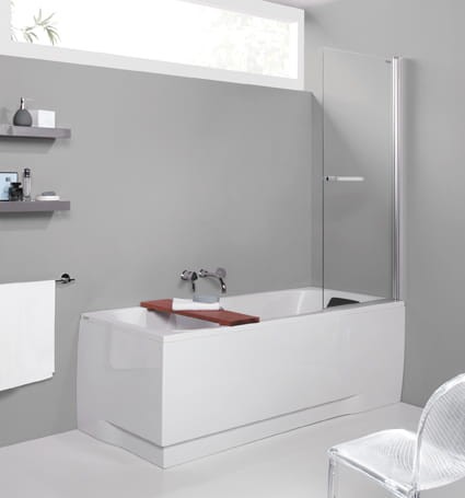 Parawan nawannowy SANPLAST PRESTIGE III KW/PRIII 70cm , szkło W0, srebrny błyszczący 600073101038401