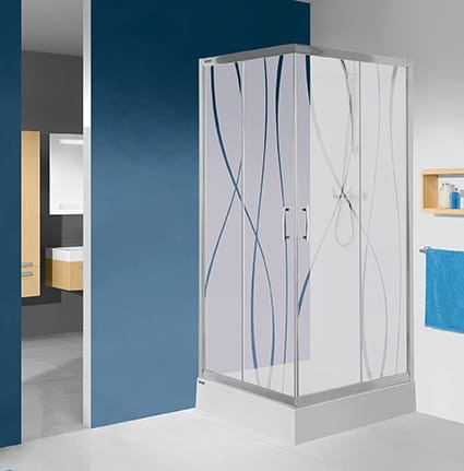 Kabina prysznicowa kwadratowa SANPLAST TX5 B KN/TX5 90cm, szkło W0 GlassProtekt, srebrny błyszczący 600271023038401