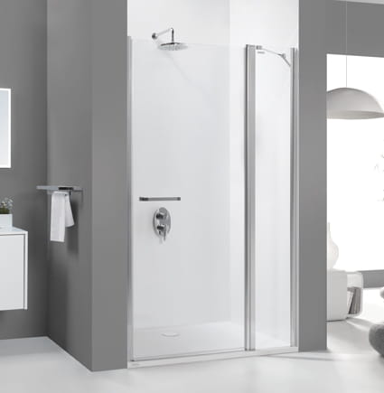 Drzwi prysznicowe SANPLAST PRESTIGE DJ2/PRIII 120cm, szkło W0, srebrny błyszczący 600073083038401