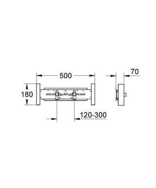 Mocowanie baterii natynkowych GROHE Rapid SL 37998000
