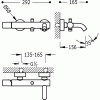 Bateria wannowa TRES STUDY z zestawem wannowym, chrom 26117001