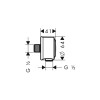 Przyłącze węża AXOR MONTREUX FIXFIT Classic, chrom 16884000
