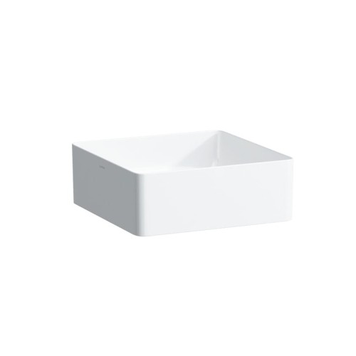 Umywalka LAUFEN LIVING SQUARE 36cm, bez otworu, biała H8114330001121