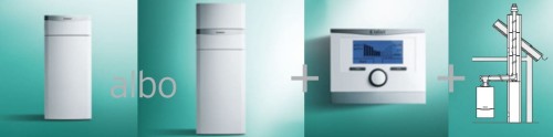 Pakiet: Kocioł VAILLANT VSC306/4-5-90 ECO COMPACT/4 10.8-32.40kW kondensacyjny gazowy stojący z zasobnikiem 90L + multiMATIC 700/2 + zestaw do szachtu 0010018222