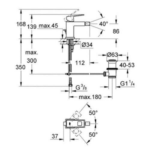 Bateria-bidetowa-GROHE-EUROCUBE-chrom-23138000