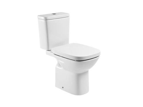 Miska kompaktowa WC ROCA DEBBA z odpływem poziomym, kołnierz otwarty, biała A342997000
