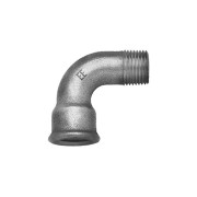 Łuk nyplowy EE ODLEWNIA NR 1a 90° 11/2" ocynkowany krótki 1a-11/2