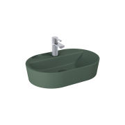 Umywalka nablatowa ELITA BABETTE 62x42cm, bez przelewu, forest green matt 146043