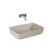 Umywalka nablatowa ELITA NOMIA 50x39cm,bez otworu, bez przelewu, fume matt 146051