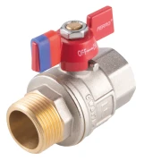 Zawór kulowy FERRO F-POWER 1/2" GZ/GW, z motylkiem KFPM11