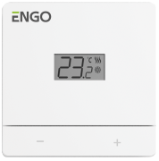 Regulator temperatury ENGO CONTROLS EASY EASYBATW przewodowy, dobowy, natynkowy, bateryjny, biały 932332953