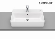 Umywalka nablatowa ROCA GAP ALTER 60x42cm, Supraglaze, biała A3270MNS00