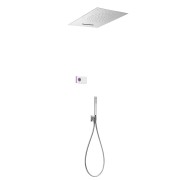 Komplet wannowy TRES SHOWER TECHNOLOGY Blue Edition podtynkowy z wylewką i zestawem wannowym, biały/chrom 09286304