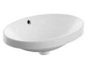 Umywalka wpuszczana GEBERIT VARIFORM 55x40cm owalna bez otworu, biała 500.716.01.2