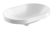 Umywalka wpuszczana GEBERIT VARIFORM 60x40cm eliptyczna bez otworu, biała 500.730.01.2