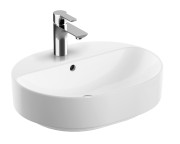 Umywalka nablatowa GEBERIT VARIFORM 50x40cm owalna biała 500.775.01.2