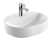 Umywalka nablatowa GEBERIT VARIFORM 50x40cm okrągła biała 500.776.01.2