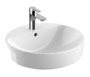 Umywalka półblatowa GEBERIT VARIFORM 50cm okrągła biała 500.782.01.2