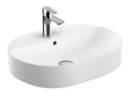Umywalka nablatowa GEBERIT VARIFORM 60x45cm owalna biała 500.777.01.2