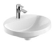 Umywalka wpuszczana GEBERIT VARIFORM 50x45cm owalna, biała 500.714.01.2