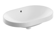Umywalka wpuszczana GEBERIT VARIFORM 60x40cm eliptyczna bez otworu, biała 500.728.01.2