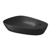 Umywalka nablatowa MEISSEN KERAMIK KONTRA 60x37cm z półką, antracyt mat K682-016