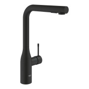 Bateria kuchenna GROHE ESSENCE z wyciąganą wylewką phantom black 30504KF0