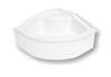 Brodzik półokrągły SCHEDPOL GO BABY 80x41cm, z siedziskiem, biały 3.038