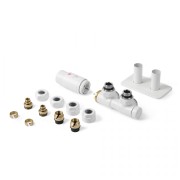 Zestaw termostatyczny TERMA TWINS lewy, biały TGETTWINLK916