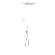  Komplet prysznicowy TRES SHOWER TECHNOLOGY Blue Edition podtynkowy z termostatem i zestawem wannowym, biały/chrom  09286562