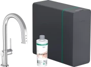 Bateria kuchenna HANSGROHE AQITTURA M91 SODASYSTEM 210 z wyciąganą wylewką, chrom 76836000