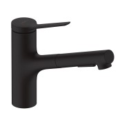 Bateria kuchenna HANSGROHE ZESIS M33 z wyciąganą wylewką czarny mat 74820670