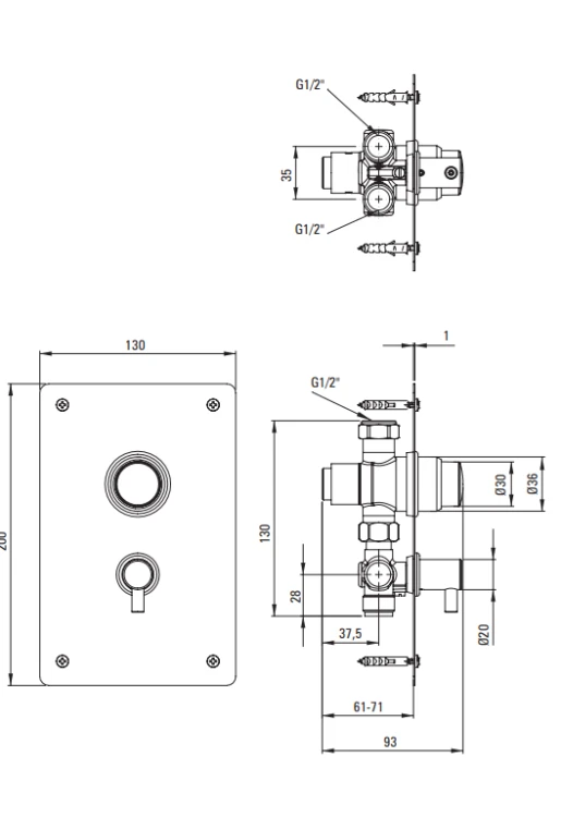 Bateria prysznicowa DEANTE PRESS  podtynkowa chrom BBH 048P.png