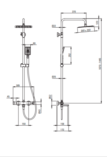 Komplet wannowy DEANTE THERM termostatyczny stal szczotkowana NAC F1HT.png
