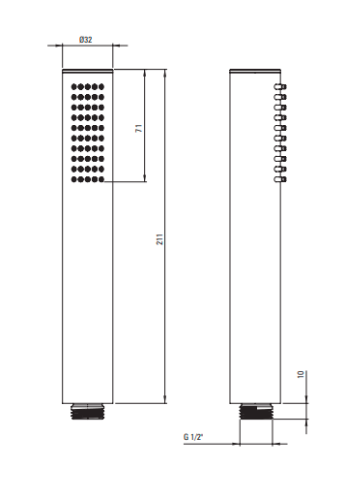 Słuchawka prysznicowa DEANTE SILIA brąz szczotkowany NQS C51S.png