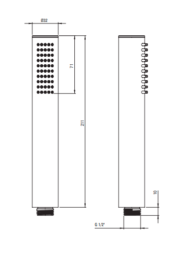 Słuchawka prysznicowa DEANTE SILIA brąz szczotkowany NQS C51S.png