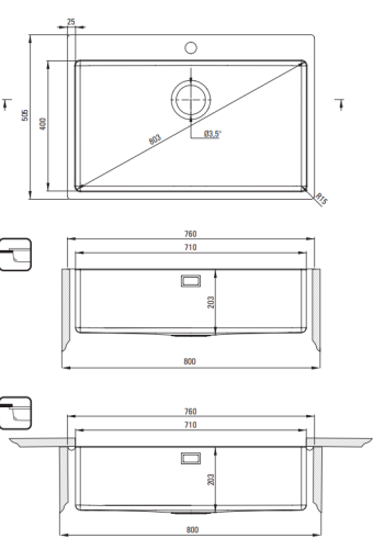 Zlewozmywak DEANTE  OLFATO 76x50,5cm stal szczotkowana ZPO 010C.png