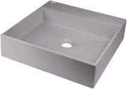 Umywalka nablatowa DEANTE CORREO 40x40cm szary metalik CQR SU4S
