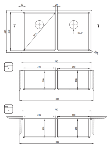 Zlewozmywak  DEANTE EGERIA 74x44cm stal szczotkowana ZPE 020A .png