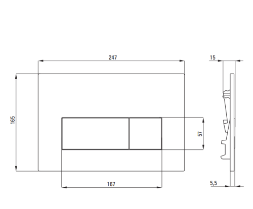 Przycisk spłukujący DEANTE SLIM złoty szczotkowany CST R51P.png