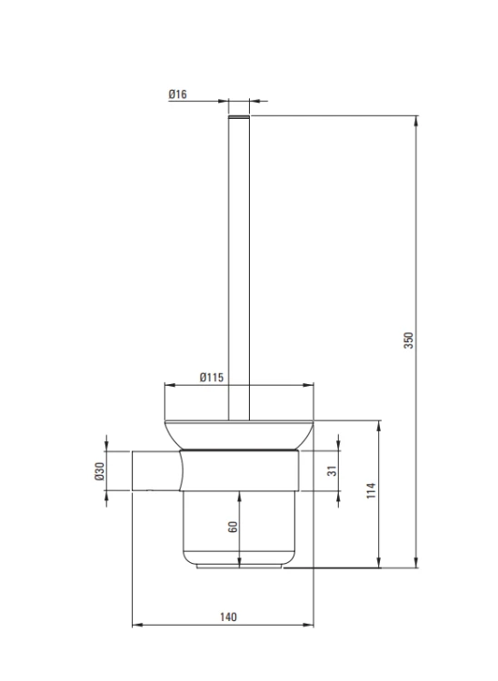 Szczotka WC DEANTE ROUND złoty szczotkowany ADR R711.png