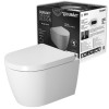 Miska wisząca WC DURAVIT Me by Starck Compact Rimless 48cm, z deską wolnoopadającą, biała 45300900A1
