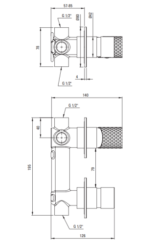 Bateria prysznicowa DEANTE SILIA HEXA podtynkowa stal szczotkowana BHS F46P.png