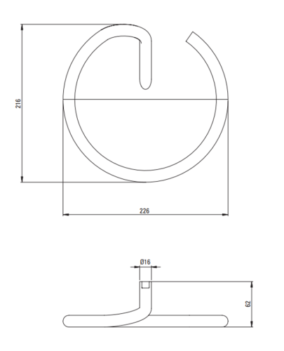 Wieszak na ręcznik DEANTE SILIA stal szczotkowana ADI F611.png