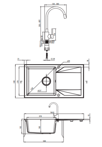 Zlewozmywak DEANTE EVORA 78x44mm z bateria kuchenna LUNO nero ZQJJN113.png