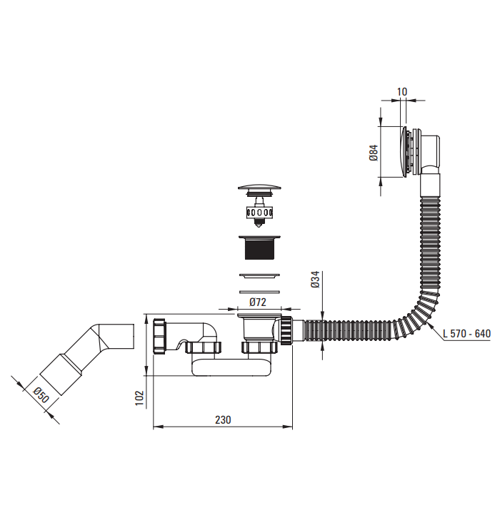 Syfon wannowy DEANTE click clack titanium NHC D57B.png